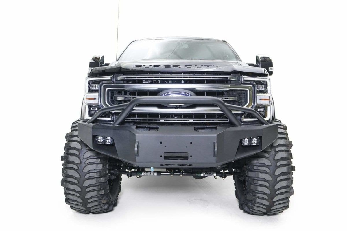 Fab Fours FS17 - A4162 - 1 Ford F250/F350 Superduty 2017 - 2022 New Premium Front Winch Bumper Pre - Runner Guard - Rugged Truck Gear