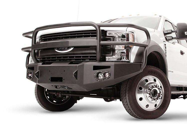 Fab Fours FS17 - A4250 - 1 Ford F450/F550 Superduty 2017 - 2022 Premium Front Winch Bumper Full Guard - Rugged Truck Gear