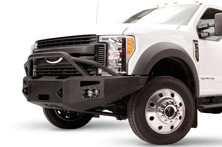 Fab Fours FS17 - A4252 - 1 Ford F450/F550 Superduty 2017 - 2022 Premium Front Winch Bumper Pre - Runner Guard - Rugged Truck Gear