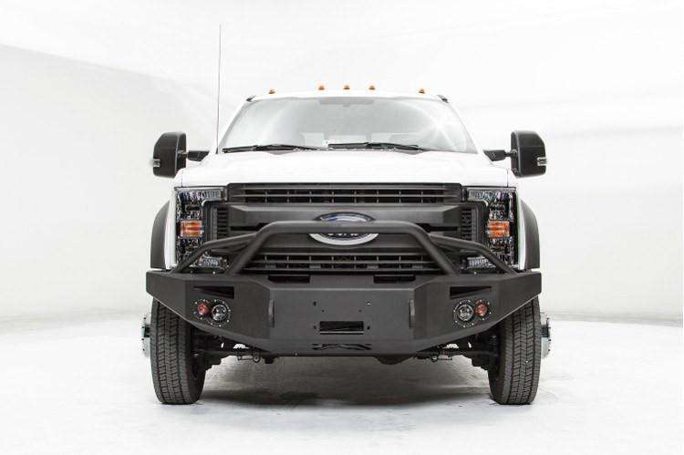 Fab Fours FS17 - A4252 - 1 Ford F450/F550 Superduty 2017 - 2022 Premium Front Winch Bumper Pre - Runner Guard - Rugged Truck Gear