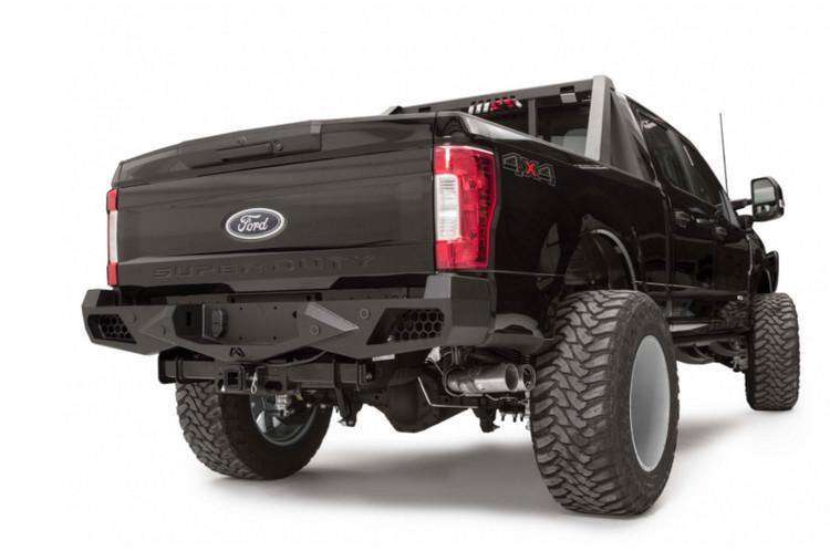 Fab Fours FS17 - E4151 - 1 Ford F250/F350 Superduty 2017 - 2022 Vengeance Rear Bumper - Rugged Truck Gear