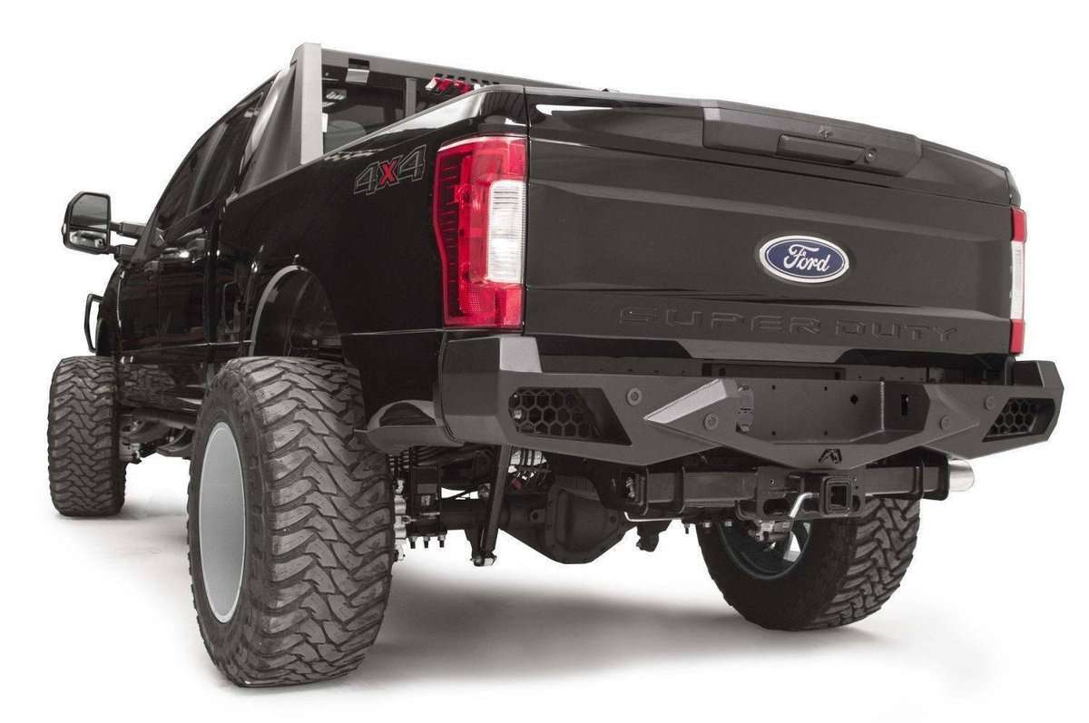 Fab Fours FS17 - E4151 - 1 Ford F250/F350 Superduty 2017 - 2022 Vengeance Rear Bumper - Rugged Truck Gear