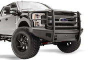 Fab Fours FS17 - Q4160 - 1 Ford F250/F350/F450/F550 Super Duty 2017 - 2022 Black Steel Elite Front Bumper Full Guard - Rugged Truck Gear