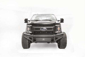 Fab Fours FS17-Q4161-1 Ford F250/F350/F450/F550 Super Duty 2017-2021 Black Steel Elite Front Bumper No Guard-BumperStock