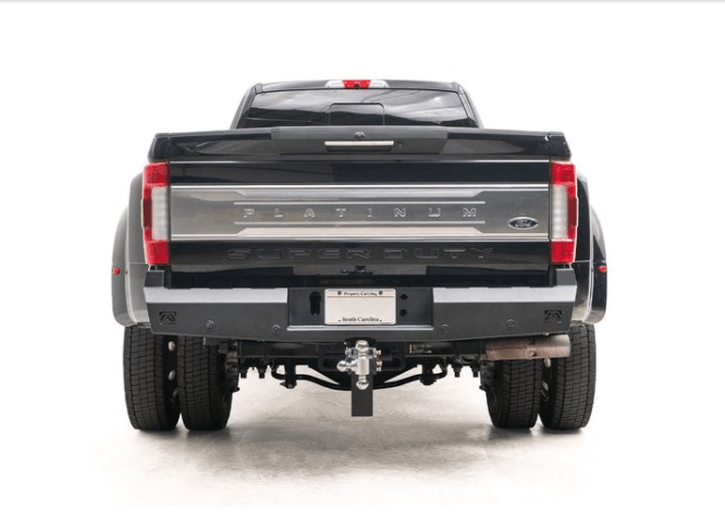 Fab Fours FS17 - RT4150 - 1 Ford F250/F350 Super Duty 2017 - 2022 Red Steel Rear Bumper - Rugged Truck Gear