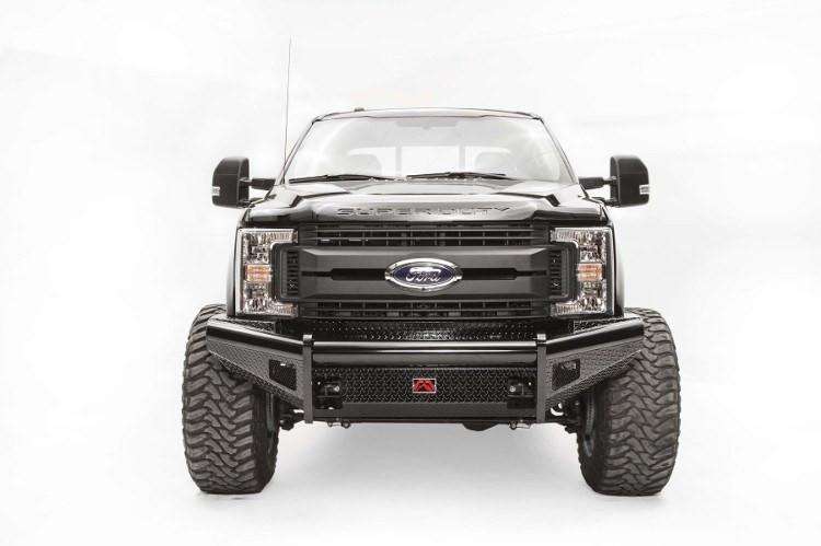 Fab Fours FS17 - S4161 - 1 Ford F250/F350/F450/F550 Super Duty 2017 - 2022 Black Steel Front Bumper No Guard - Rugged Truck Gear