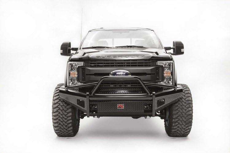 Fab Fours FS17 - S4162 - 1 Ford F250/F350/F450/F550 Super Duty 2017 - 2022 Black Steel Front Bumper Pre - Runner Guard - Rugged Truck Gear