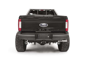 Fab Fours FS17-U4150-1 Ford F250/F350 Super Duty 2017-2021 Black Steel Elite Rear Bumper-BumperStock