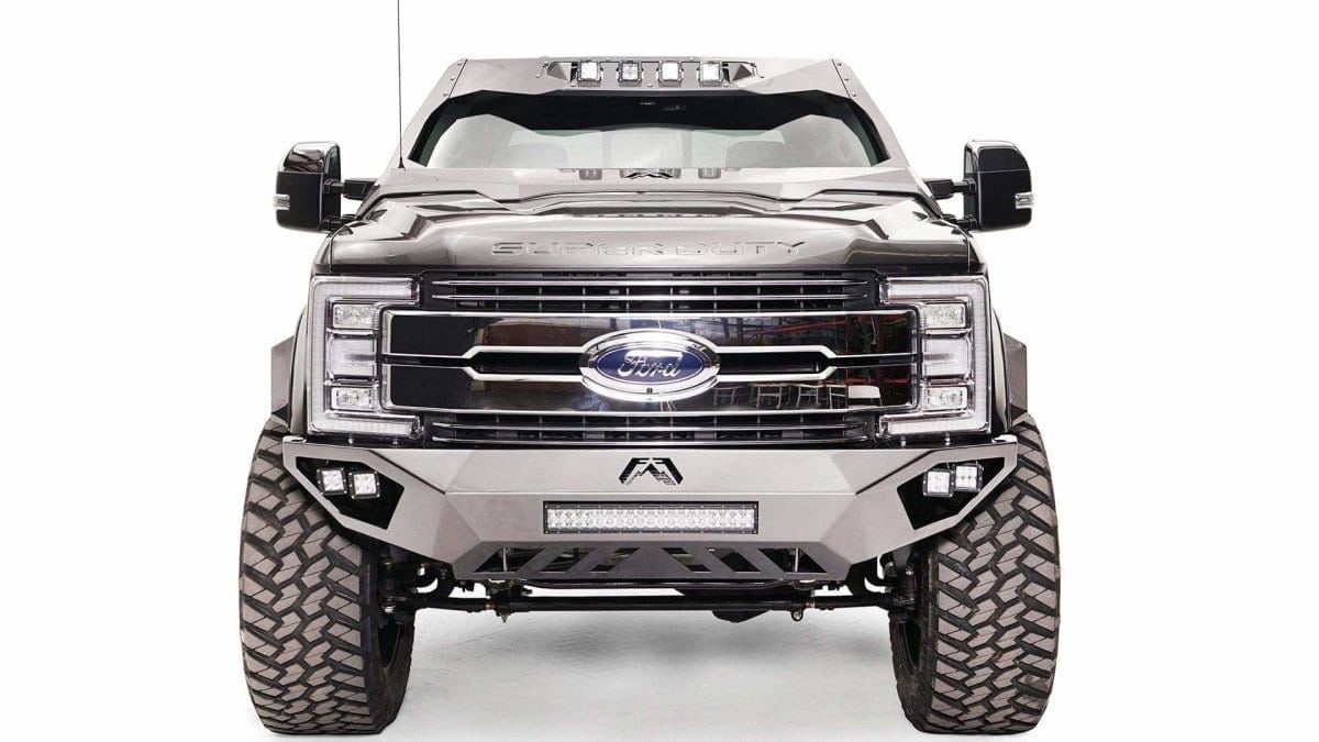Fab Fours FS17 - V4161 - 1 Ford F250/F350 Super Duty 2017 - 2021 Open Fender Front Bumper No Guard - Rugged Truck Gear
