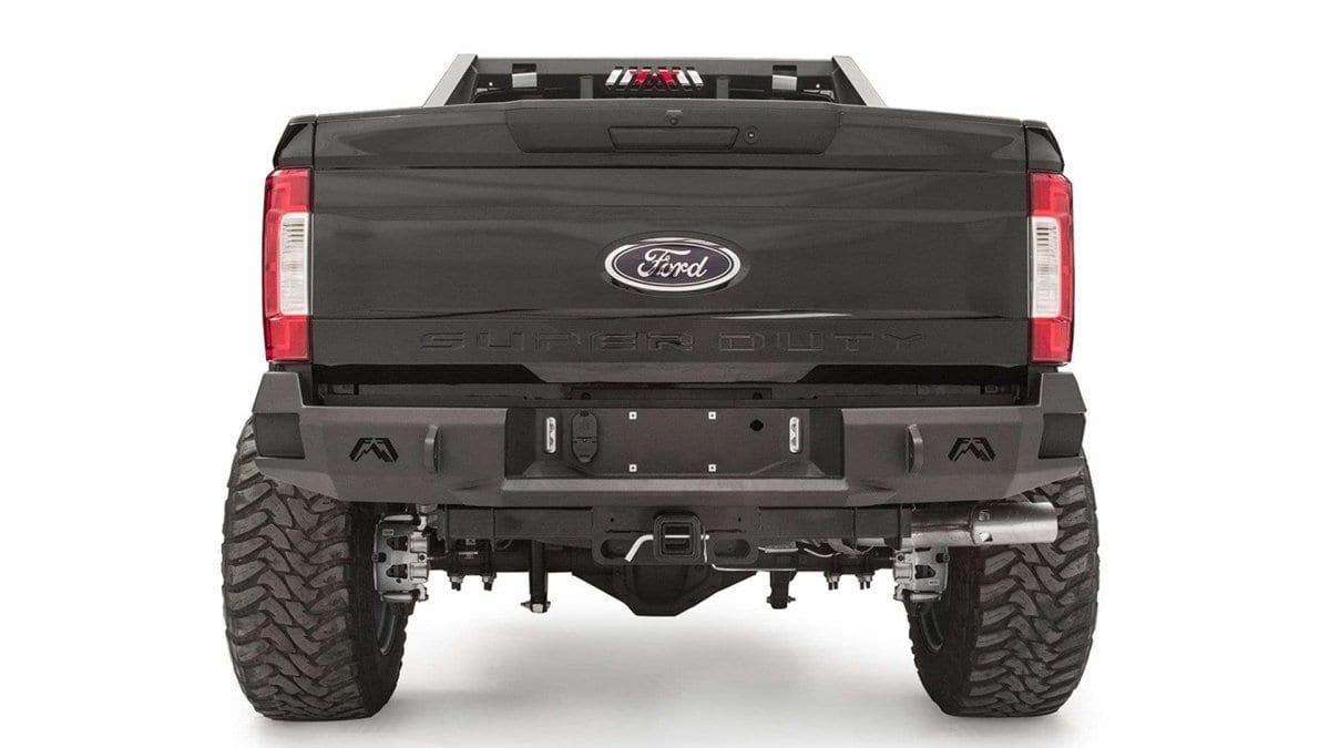 Fab Fours FS17 - W4150 - 1 Ford F250/F350 Superduty 2017 - 2022 Premium Rear Bumper Non - Sensor - Rugged Truck Gear