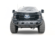 Fab Fours FS17 - X4161 - 1 Ford F250/F350 Super Duty 2017 - 2022 OE Wheel Well Matrix Front Winch Bumper No Guard - Rugged Truck Gear