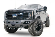 Fab Fours FS17 - X4161 - 1 Ford F250/F350 Super Duty 2017 - 2022 OE Wheel Well Matrix Front Winch Bumper No Guard - Rugged Truck Gear