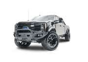 Fab Fours FS17 - X4162 - 1 Ford F250/F350 Super Duty 2017 - 2022 OE Wheel Well Matrix Front Winch Bumper Pre - Runner Guard - Rugged Truck Gear