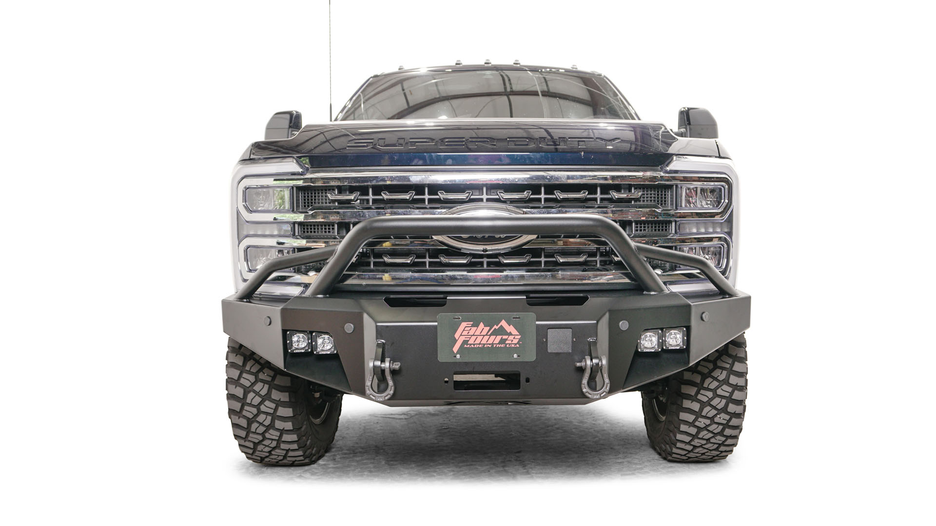Fab Fours FS23 - A5952 - 1 Ford F250/F350 Superduty 2023 - 2024 New Premium Front Winch Bumper Pre - Runner Guard - Rugged Truck Gear