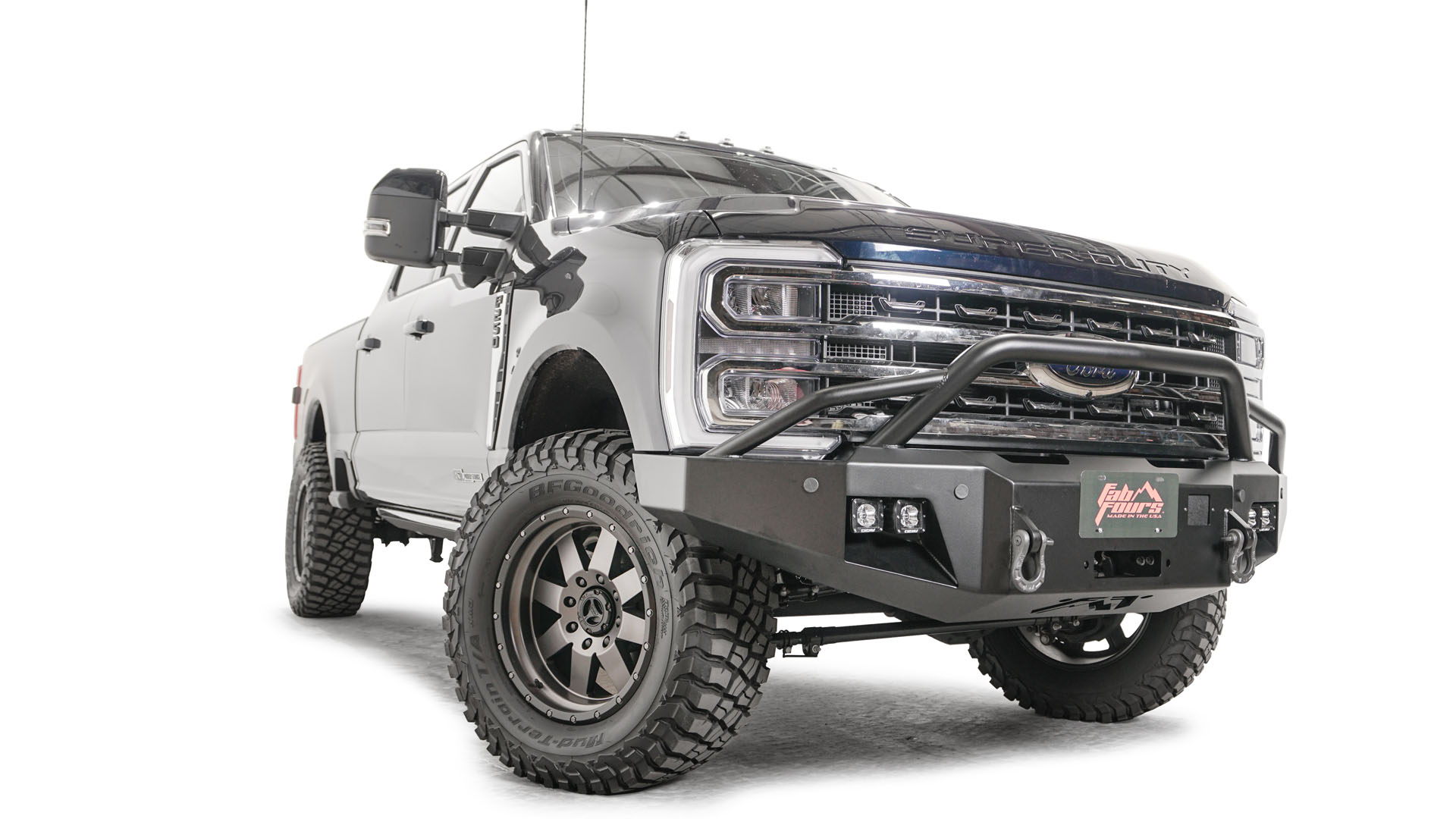 Fab Fours FS23 - A5952 - 1 Ford F250/F350 Superduty 2023 - 2024 New Premium Front Winch Bumper Pre - Runner Guard - Rugged Truck Gear