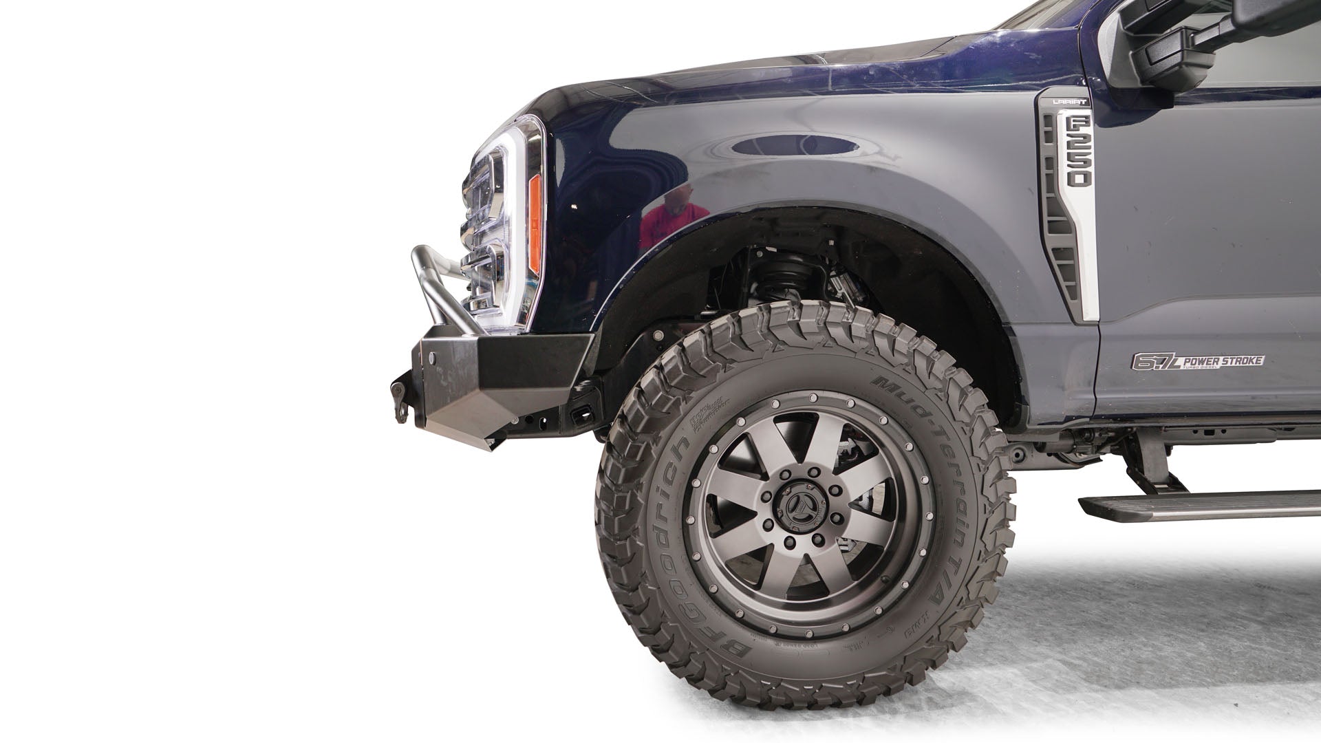 Fab Fours FS23 - A5952 - 1 Ford F250/F350 Superduty 2023 - 2024 New Premium Front Winch Bumper Pre - Runner Guard - Rugged Truck Gear