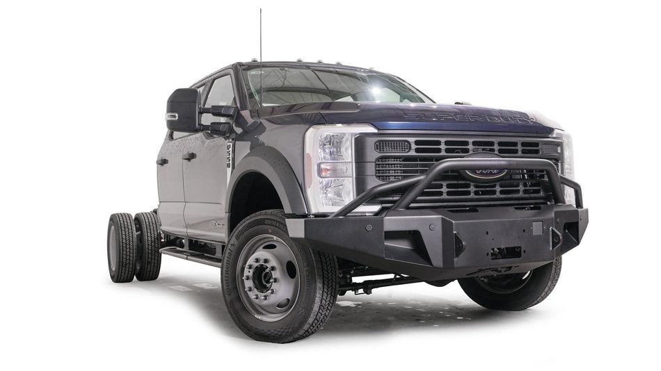 Fab Fours FS23 - A5962 - 1 Ford F450/F550 Superduty 2023 - 2024 New Premium Front Winch Bumper Pre - Runner Guard - Rugged Truck Gear