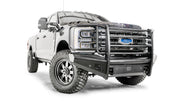 Fab Fours FS23 - Q5960 - 1 Ford F250/F350/F450/F550 Super Duty 2023 - 2024 Black Steel Elite Front Bumper Full Guard - Rugged Truck Gear