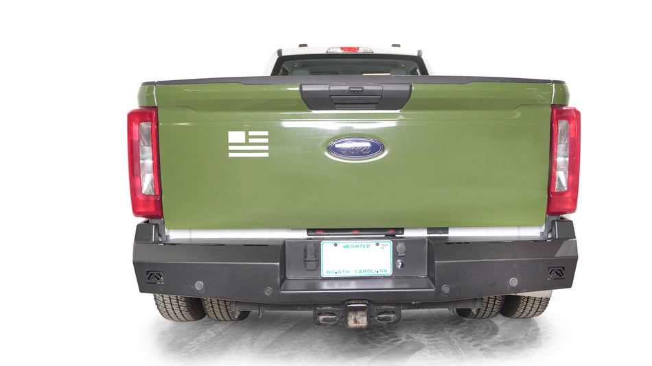 Fab Fours FS23 - RT5950 - 1 Ford F250/F350 Super Duty 2023 - 2024 Red Steel Rear Bumper - Rugged Truck Gear
