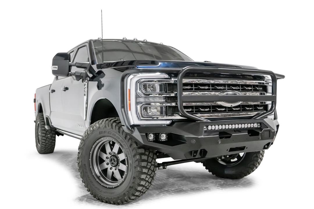 Fab Fours FS23 - X5950 - 1 Ford F250/F350 Super Duty 2023 - 2024 Matrix Front Winch Bumper Full Guard - Rugged Truck Gear