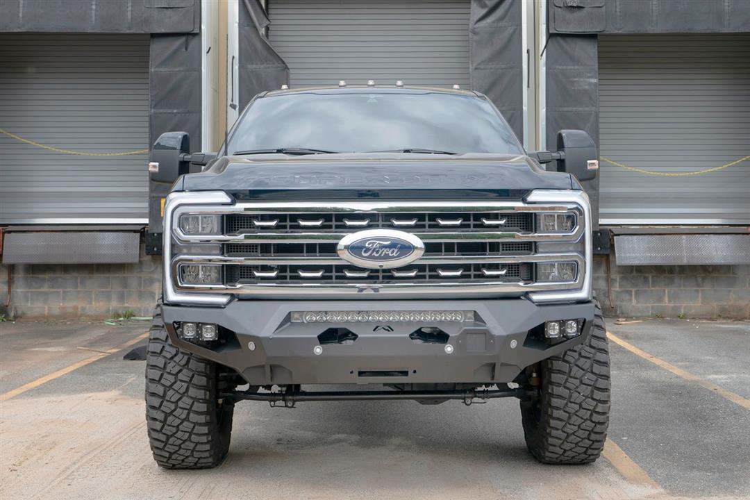 Fab Fours FS23 - X5951 - 1 Ford F250/F350 Super Duty 2023 - 2024 Matrix Front Winch Bumper No Guard - Rugged Truck Gear