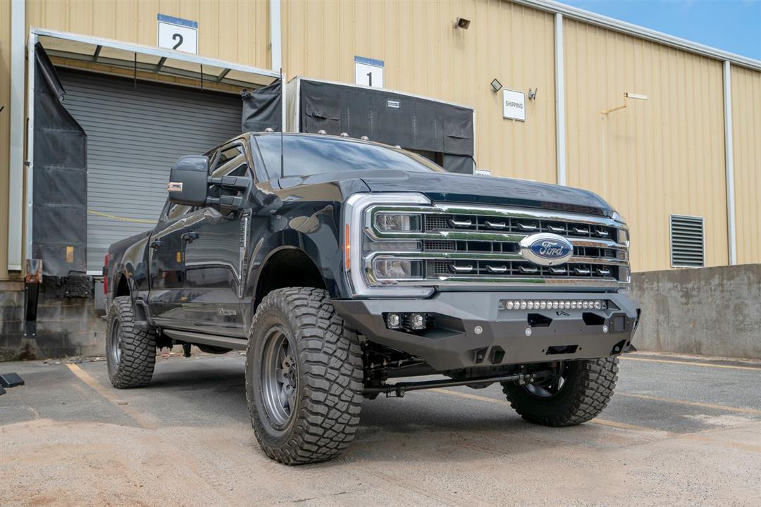 Fab Fours FS23 - X5951 - 1 Ford F250/F350 Super Duty 2023 - 2024 Matrix Front Winch Bumper No Guard - Rugged Truck Gear