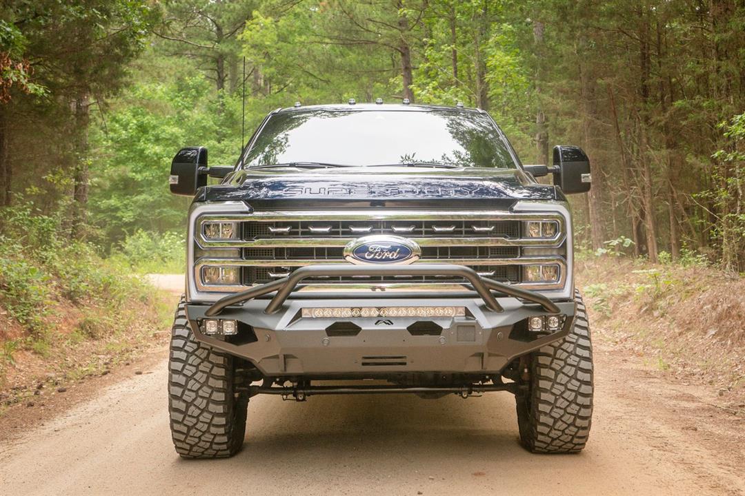 Fab Fours FS23 - X5952 - 1 Ford F250/F350 Super Duty 2023 - 2024 Matrix Front Winch Bumper Pre - Runner Guard - Rugged Truck Gear