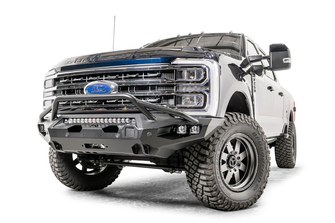 Fab Fours FS23 - X5952 - 1 Ford F250/F350 Super Duty 2023 - 2024 Matrix Front Winch Bumper Pre - Runner Guard - Rugged Truck Gear