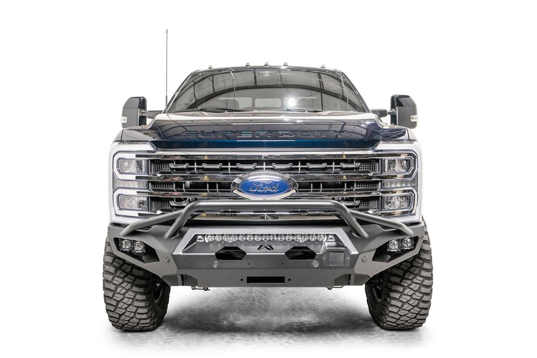 Fab Fours FS23 - X5952 - 1 Ford F250/F350 Super Duty 2023 - 2024 Matrix Front Winch Bumper Pre - Runner Guard - Rugged Truck Gear