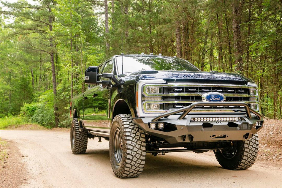 Fab Fours FS23 - X5952 - 1 Ford F250/F350 Super Duty 2023 - 2024 Matrix Front Winch Bumper Pre - Runner Guard - Rugged Truck Gear