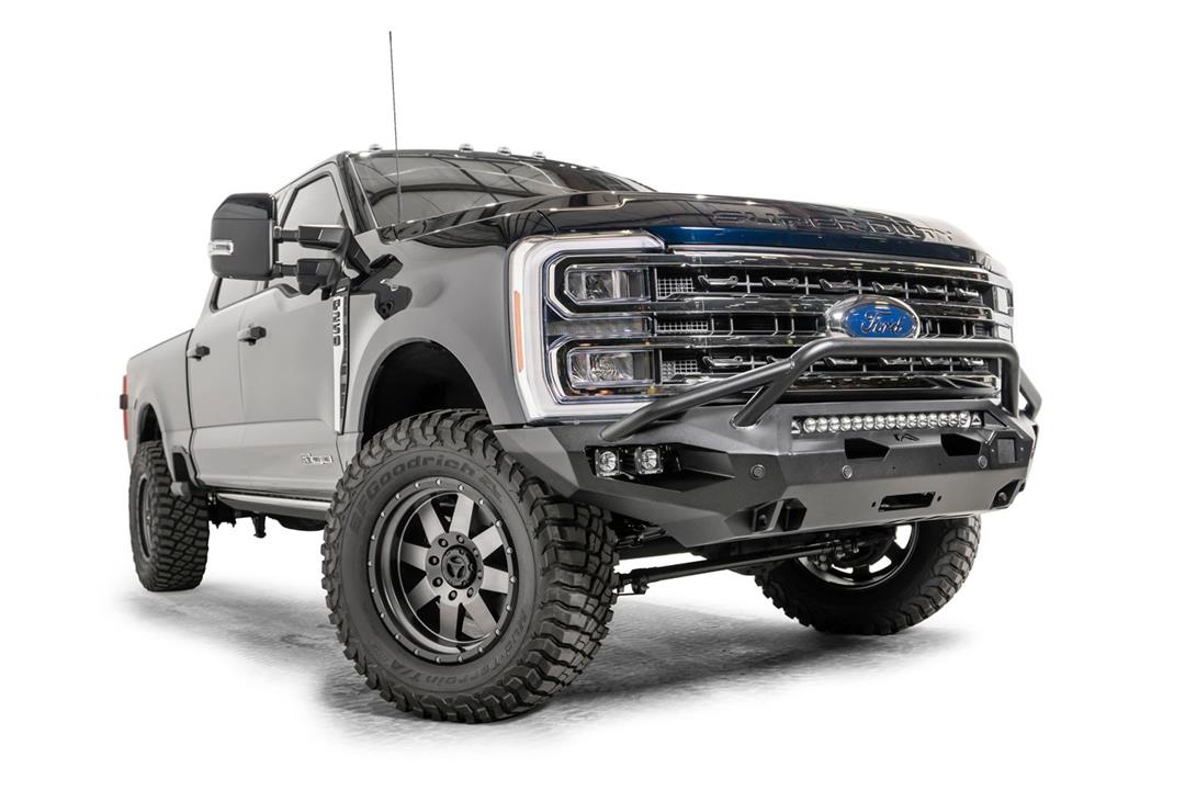 Fab Fours FS23 - X5952 - 1 Ford F250/F350 Super Duty 2023 - 2024 Matrix Front Winch Bumper Pre - Runner Guard - Rugged Truck Gear