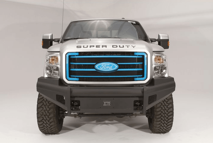Fab Fours FS99 - Q1661 - 1 Ford F250/F350/F450/F550 Super Duty 1999 - 2004 Black Steel Elite Front Bumper No Guard - Rugged Truck Gear
