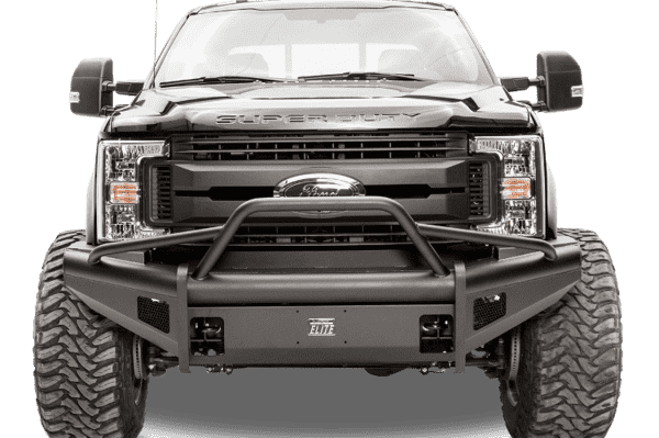 Fab Fours FS99 - Q1662 - 1 Ford F250/F350/F450/F550 Super Duty 1999 - 2004 Black Steel Elite Front Bumper Pre - Runner Guard - Rugged Truck Gear