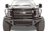 Fab Fours FS99 - S1660 - 1 Ford F250/F350/F450/F550 Super Duty 1999 - 2004 Black Steel Front Bumper Full Guard - Rugged Truck Gear