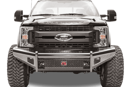 Fab Fours FS99 - S1661 - 1 Ford F250/F350/F450/F550 Super Duty 1999 - 2004 Black Steel Front Bumper No Guard - Rugged Truck Gear
