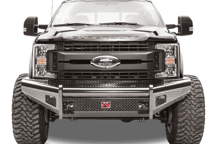 Fab Fours FS99 - S1661 - 1 Ford F250/F350/F450/F550 Super Duty 1999 - 2004 Black Steel Front Bumper No Guard - Rugged Truck Gear