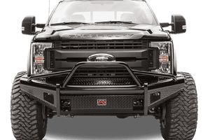 Fab Fours FS99-S1662-1 Ford F250/F350/F450/F550 Super Duty 1999-2004 Black Steel Front Bumper Pre-Runner Guard-BumperStock