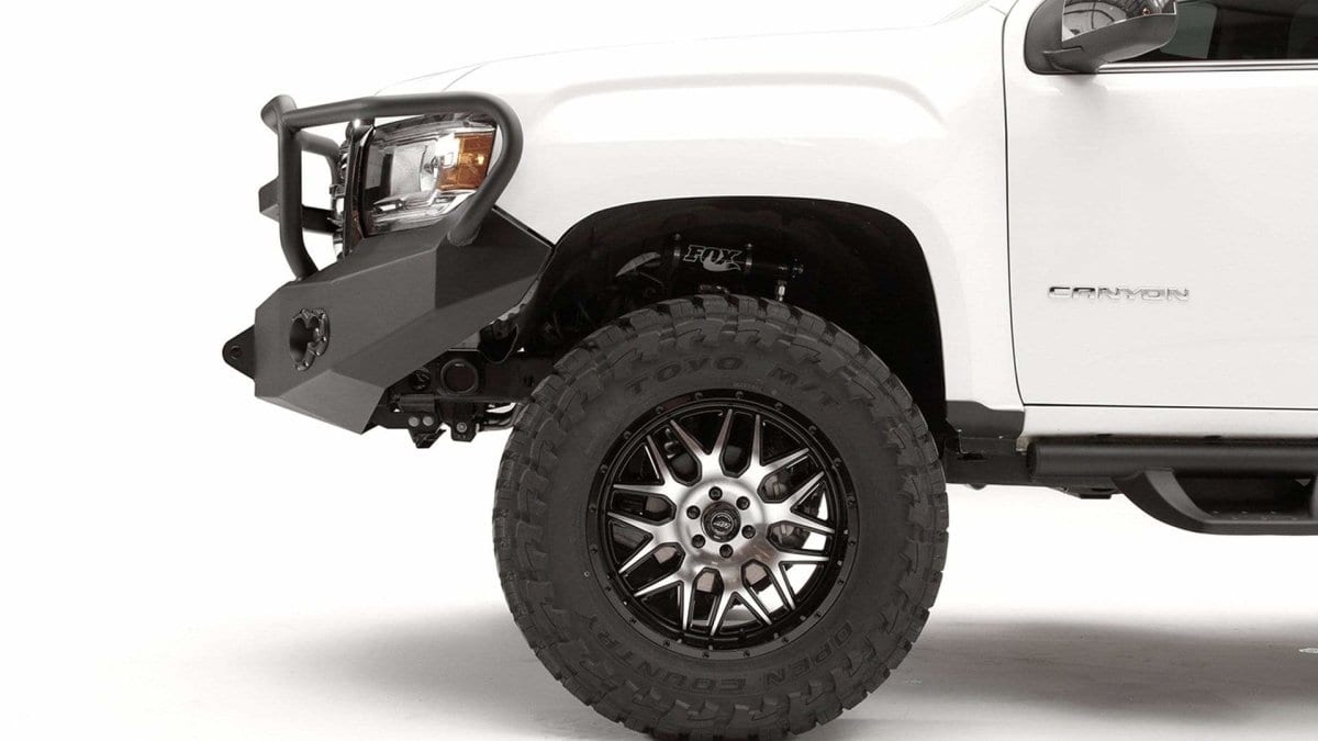 Fab Fours GC15 - H3450 - 1 GMC Canyon 2015 - 2020 Premium Front Winch Bumper Full Guard - Rugged Truck Gear
