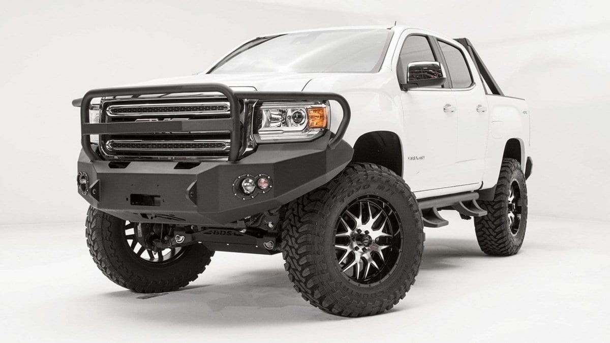 Fab Fours GC15 - H3450 - 1 GMC Canyon 2015 - 2020 Premium Front Winch Bumper Full Guard - Rugged Truck Gear