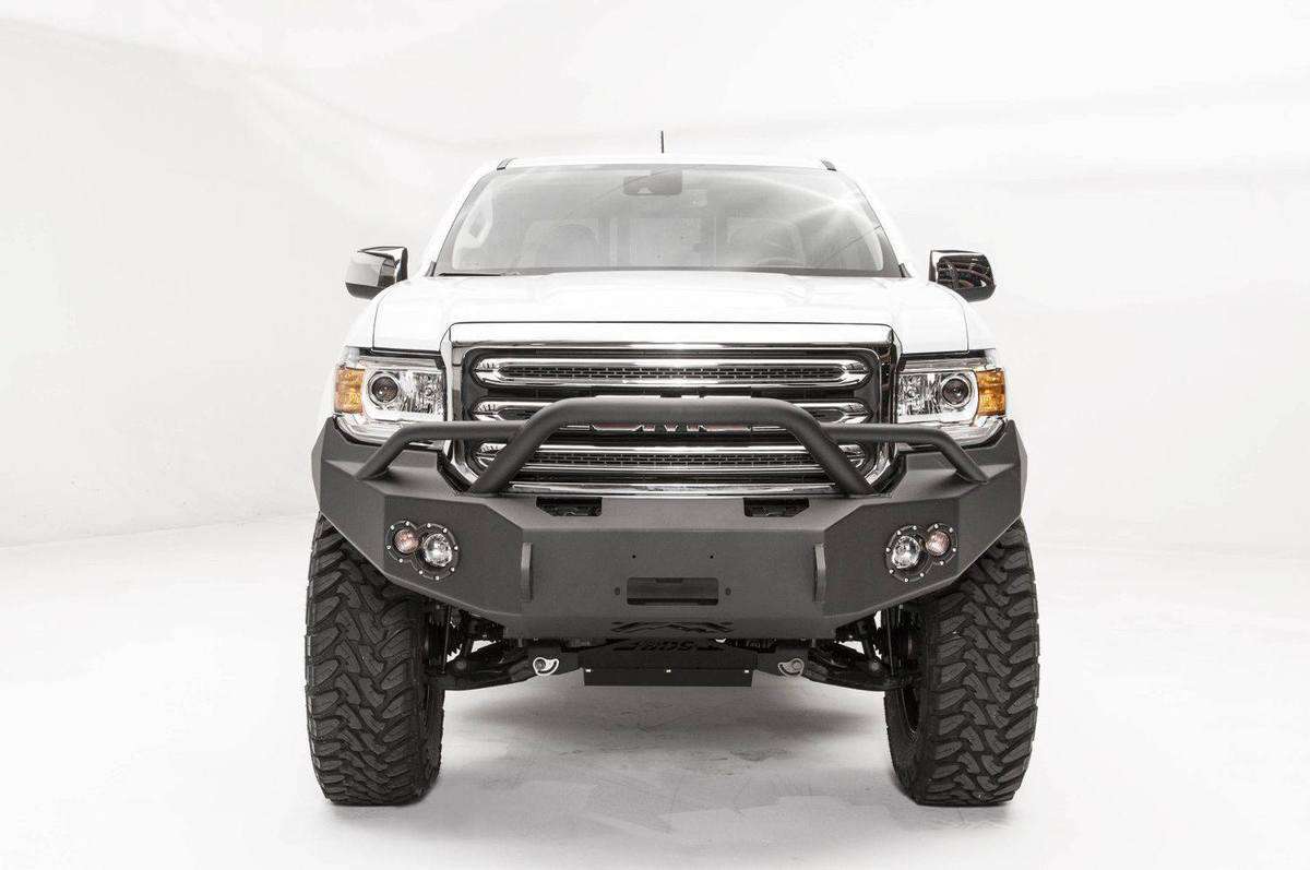Fab Fours GC15 - H3452 - 1 GMC Canyon 2015 - 2020 Premium Front Winch Bumper Pre - Runner Guard - Rugged Truck Gear