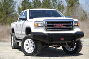 Fab Fours GM07 - K2161 - 1 GMC Sierra 1500 2007 - 2013 Black Steel Front Bumper No Guard - Rugged Truck Gear