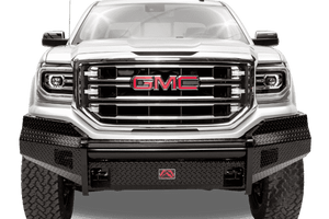 Fab Fours GM07-K2161-1 GMC Sierra 1500 2007-2013 Black Steel Front Bumper No Guard-BumperStock