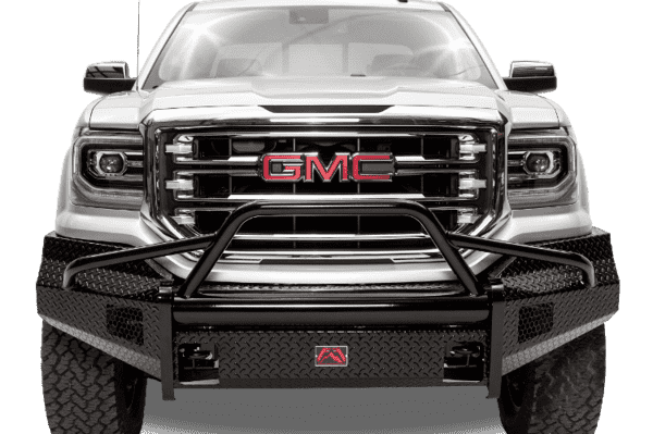 Fab Fours GM07 - K2162 - 1 GMC Sierra 1500 2007 - 2013 Black Steel Front Bumper Pre - Runner Guard - Rugged Truck Gear