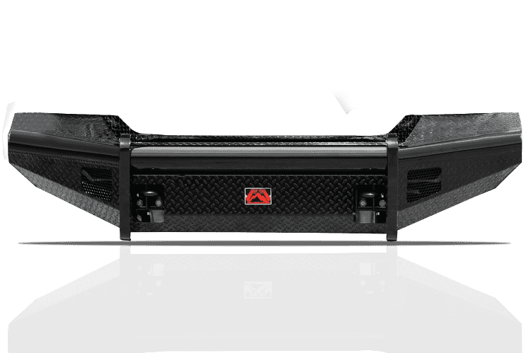 Fab Fours GM08-S2161-1 GMC Sierra 2500/3500 HD 2007.5-2010 Black Steel Front Bumper No Guard-BumperStock