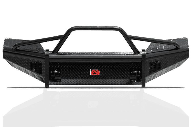 Fab Fours GM08 - S2162 - 1 GMC Sierra 2500/3500 HD 2007.5 - 2010 Black Steel Front Bumper Pre - Runner Guard - Rugged Truck Gear