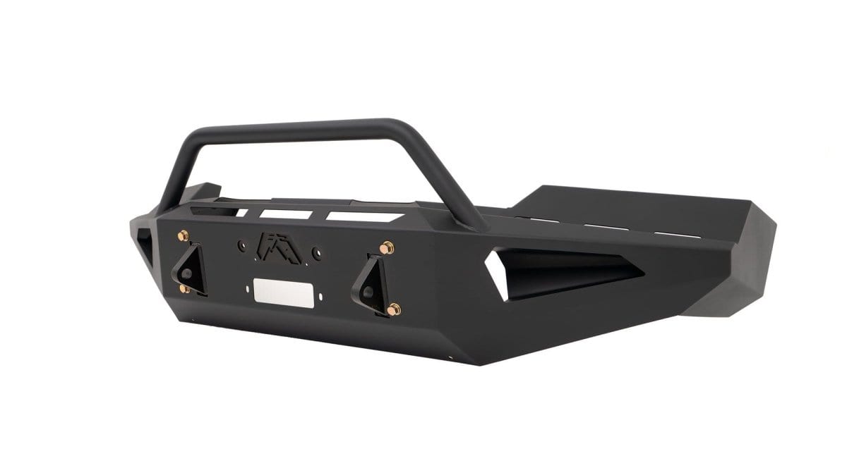 Fab Fours GM11 - RS2862 - 1 GMC Sierra 2500/3500 HD 2011 - 2014 Red Steel Winch Front Bumper Pre - Runner Guard - Rugged Truck Gear