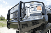 Fab Fours GM11 - S2860 - 1 GMC Sierra 2500/3500 HD 2011 - 2014 Black Steel Front Bumper Full Guard - Rugged Truck Gear
