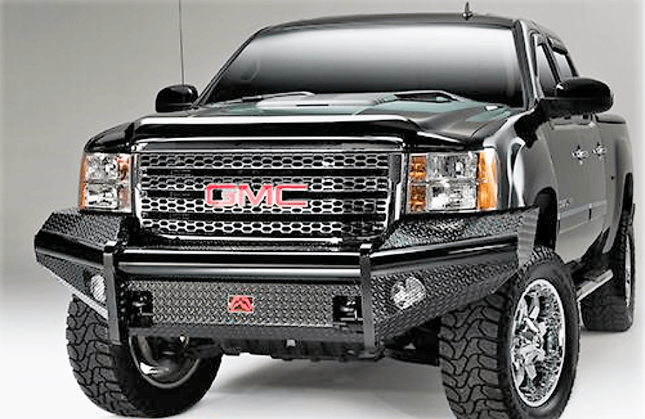 Fab Fours GM11 - S2861 - 1 GMC Sierra 2500/3500 HD 2011 - 2014 Black Steel Front Bumper No Guard - Rugged Truck Gear