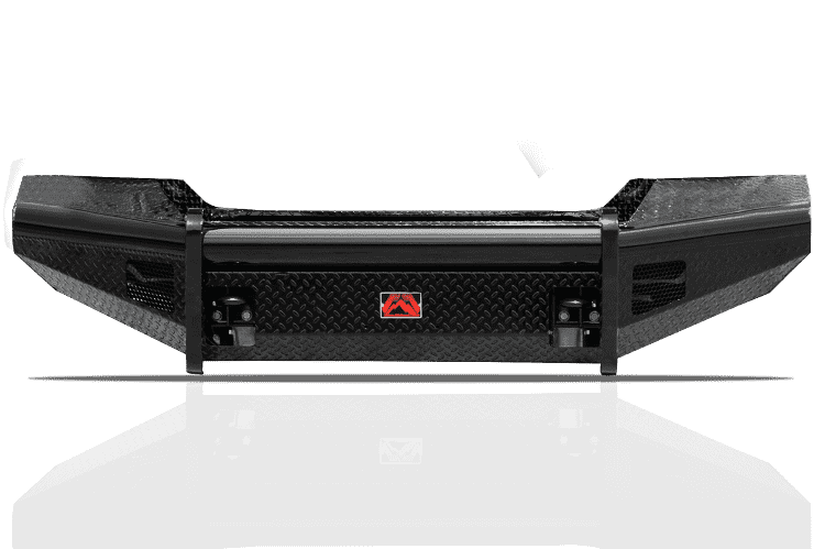 Fab Fours GM11 - S2861 - 1 GMC Sierra 2500/3500 HD 2011 - 2014 Black Steel Front Bumper No Guard - Rugged Truck Gear