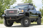 Fab Fours GM11 - S2861 - 1 GMC Sierra 2500/3500 HD 2011 - 2014 Black Steel Front Bumper No Guard - Rugged Truck Gear